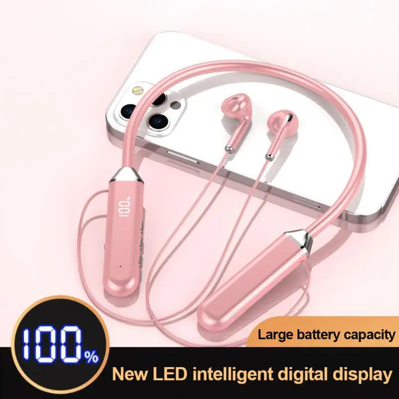 

Bluetooth 5.0 Wireless Magnetic Neckband Running Sports Earphone Earplug With Waterproof Noise Canceling