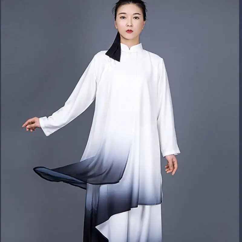 Women Cotton Yaga Wing Chun Tai Chi Suit Kung Fu Wushu Martial Arts Uniform Chinese Style Jacket Pant Morning Exercise Costumes