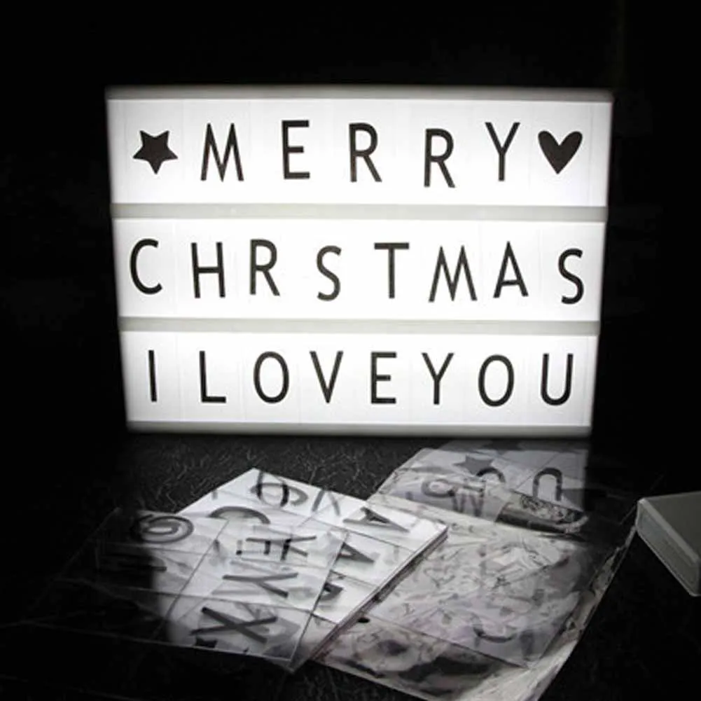 

DIY Combination Cinematic Light Box With Letters LED Light Luminous Box