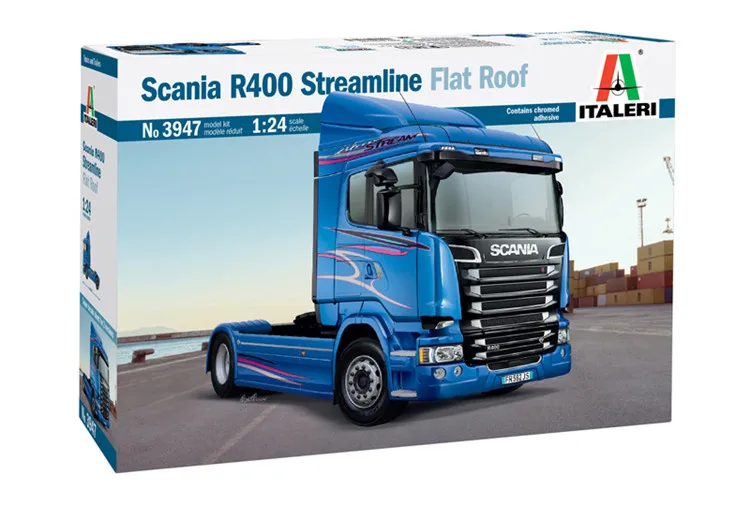 

ITALERI 3947 Static Assembly Truck Model 1/24 Scale For SCANIA R400 STREAMLINE Flat Roof Model Kit