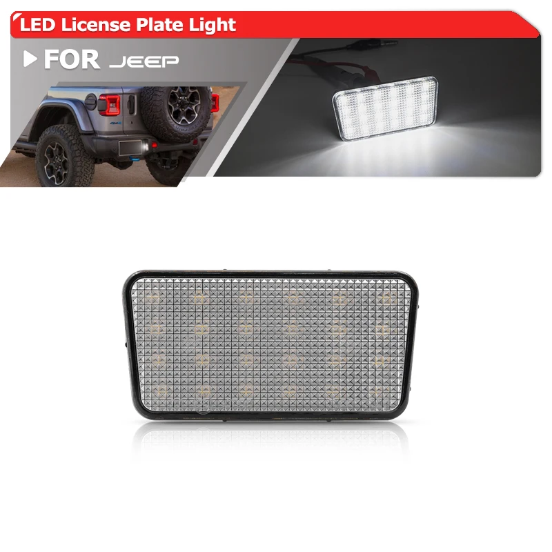 

1x подходит для Jeep Wranlger JL 2018 2019 2020 2021 SMD белые светодиодные с Canbus светильник номерного знака OEM: 68310837AA Автомобильная задняя лампа