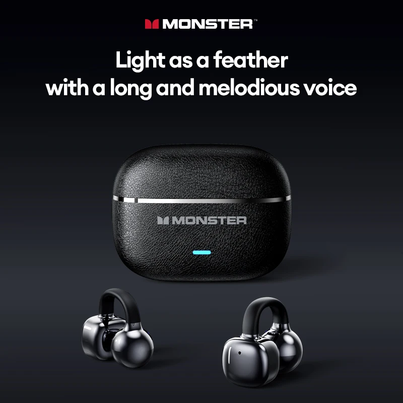 Фото Monster MQT65 OWS Bluetooth 6.0 Наушники Hi-Fi Качество звука HD Вызов Беспроводные наушники Зажим для ушей Спортивные наушники с шумоподавлением №2