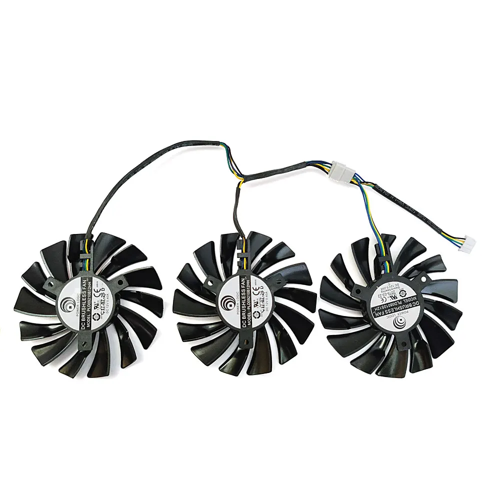 Новый оригинальный вентилятор 3 шт. 85 мм PLD09210S12HH GTX 1080 GPU для MSI 1080TI 1070TI 1070 1060 980 DUKE