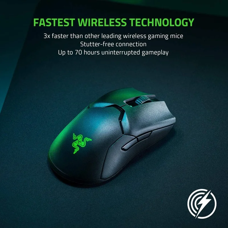 Беспроводная игровая мышь Razer Viper Ultimate гиперскоростная легкая RGB зарядная