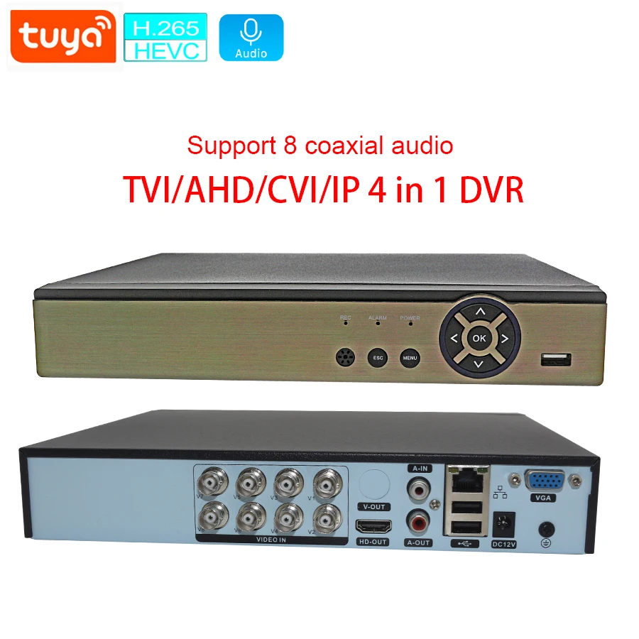 Xmeye 8CH Обнаружение лица AHD DVR 8 каналов 5M-N наблюдение 6 в 1 TVI CVI CVBS гибридная