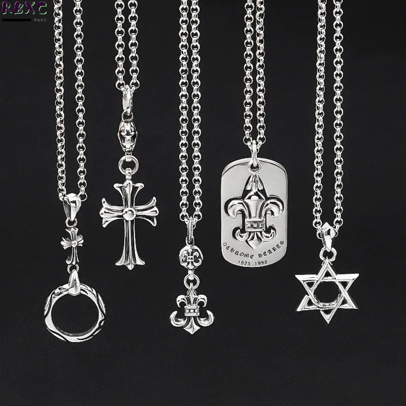 

Understand Your Crowe's Heart Necklace Pendant Thai Silver 925 Sterling Silver Personalized Men's and Women's Sweater Chain