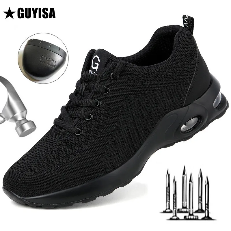 

Новый дизайн, защитная Рабочая обувь, ботинки для мужчин, защита от ударов, защитные ботинки со стальным носком, мужские ботинки, защитные ботинки, кроссовки