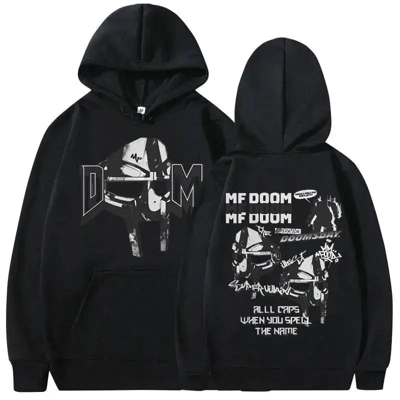 Двусторонняя Толстовка С Капюшоном В Стиле Рэпера Mf Doom Doomsday Уличная Одежда Для