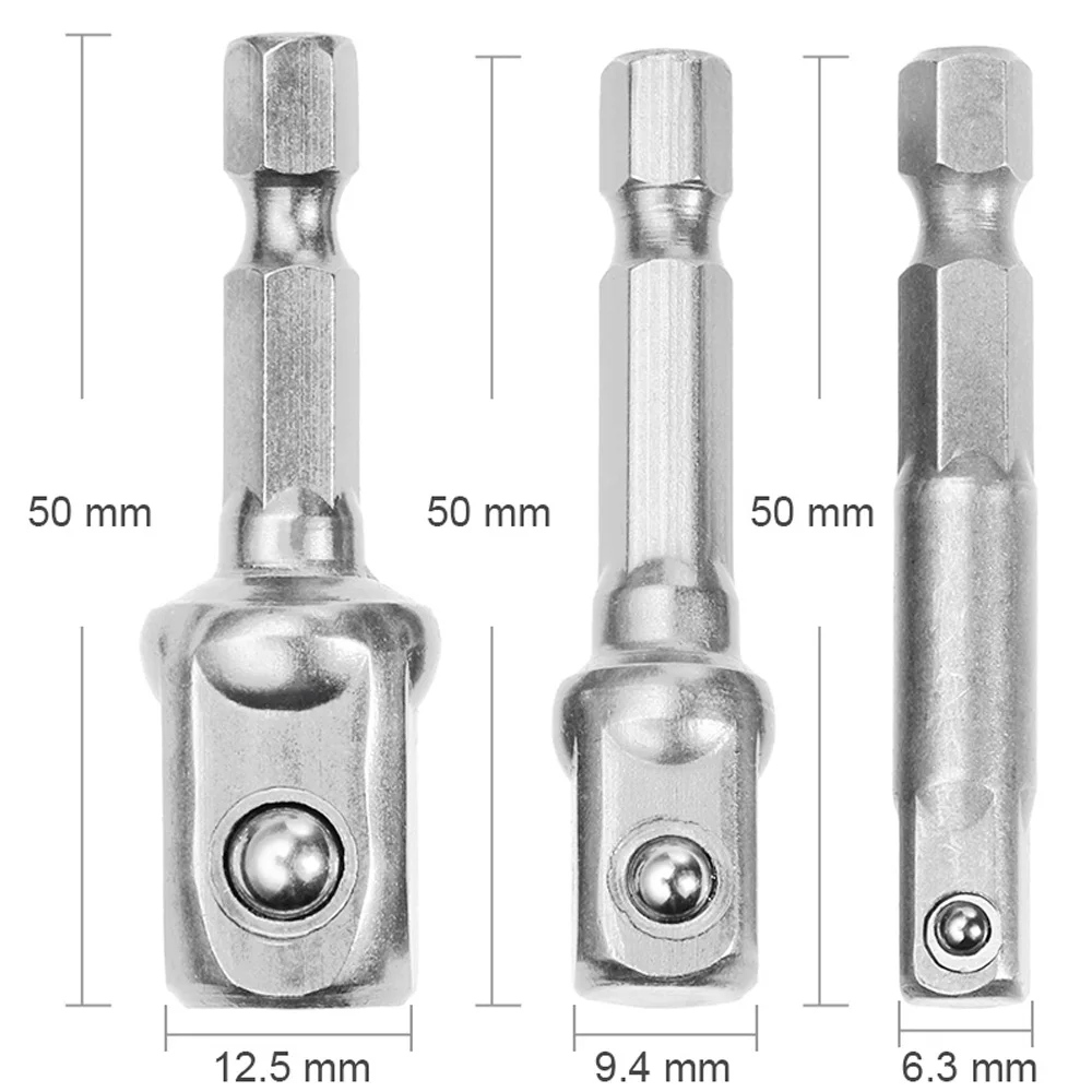 

Набор переходников из хромованадиевой стали 1/4", 3/8", 1/2"