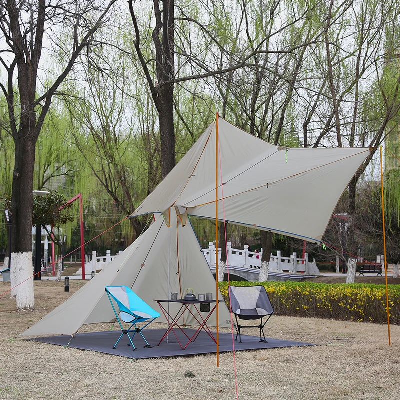 

ASTA Gear Fengyin4 Pyramid 1-4 People Water-proof 2-side-silicon-coating Flysheet Ultralight 4-season Tent Inner Mesh No Poles