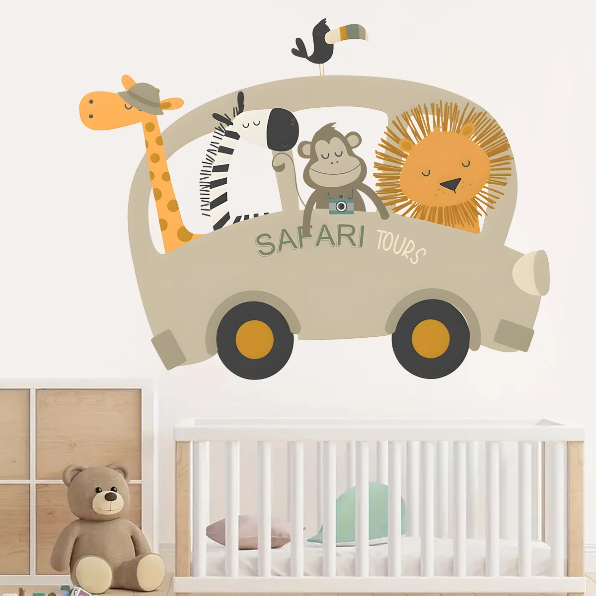 1 шт. наклейки на стену в виде жирафа льва