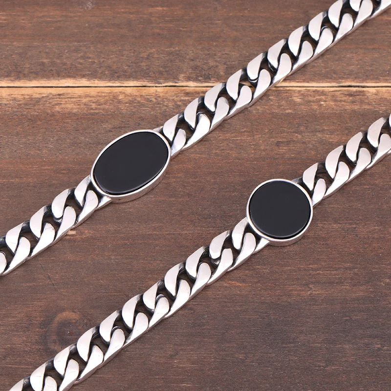 

Мужской браслет-Танк OANA, нишевой дизайн из стерлингового серебра 925 пробы, Модные индивидуальные ювелирные изделия в стиле ретро для пар, бесплатная доставка