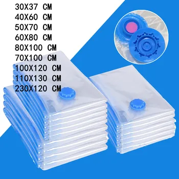 Large vacuum bag home organizer quilt clothes vacuum storage bag waterproof compression travel space-saving airbags 1