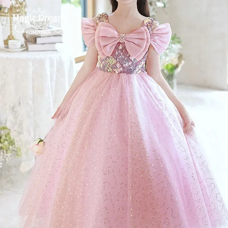 Индивидуальные платья с квадратным воротником и бантом расшитые блестками