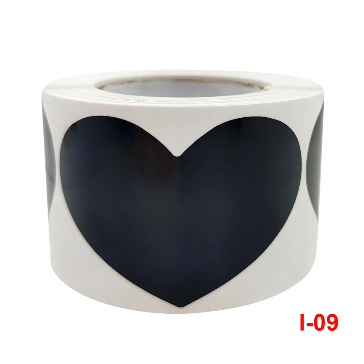 150Pcs Black Heart Round Stickers Blank Handwrite Labels For Handmade Gift Box Letter DIY Envelope Sealing Scrapbook Stationery