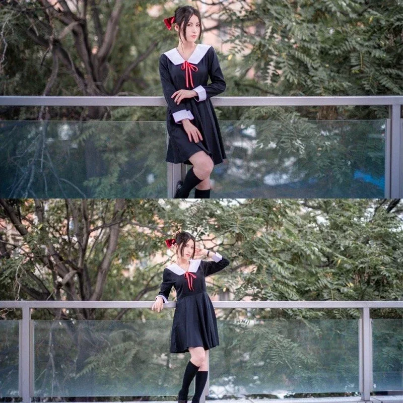 Kaguya Sama Love is War Shinmiya Fujiwara Chika карнавальный костюм милое аниме платье униформа
