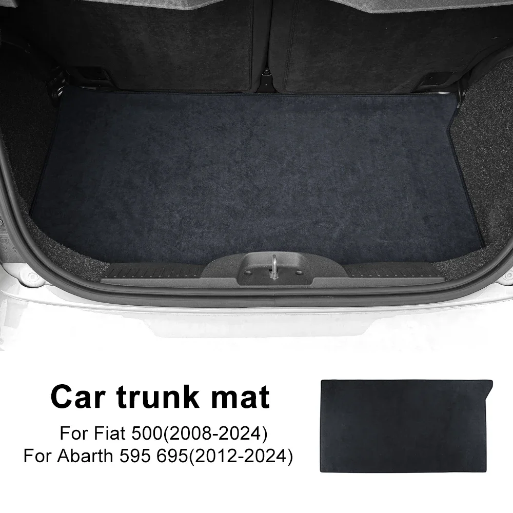 

Для Abarth 595/695 2012 2013 2014 2015 2016 2017 2018 2019 2020 2021 2022 2023 2024 Fiat 500 2008-2024 Коврик для багажника автомобиля Аксессуары Пыленепроницаемый Водонепроницаемый Защитный Задний Коврик Подножка