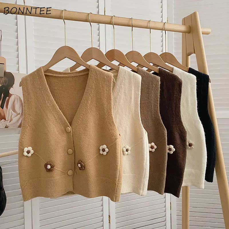 

Кардиган без рукавов, Женская милая одежда, дизайнерский Универсальный Кардиган в японском стиле для девушек, милый элегантный трикотаж, эс...