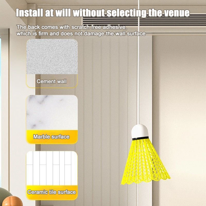 Одиночный тренировочный тренажер для бадминтона автоматический отскок