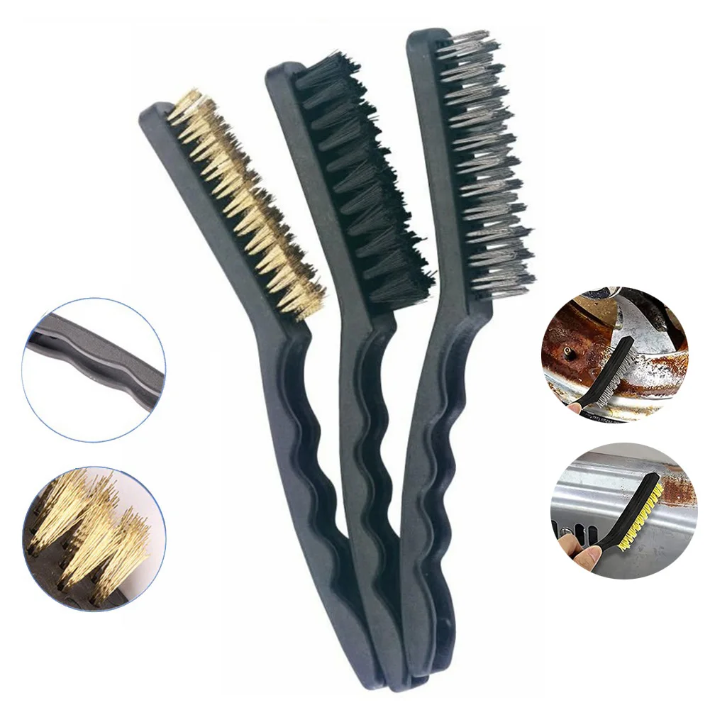 

Industrial Rust Removal Mini Brush Brass Nylon Steel Hand Tools For Cleaning Jobs And Removal Of Flaking Paint Rust And Dirt