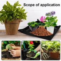 5075100cm pe plant seedling mat plant transplanting repotting thicken pad waterproof foldable reusable garden floral pot mat