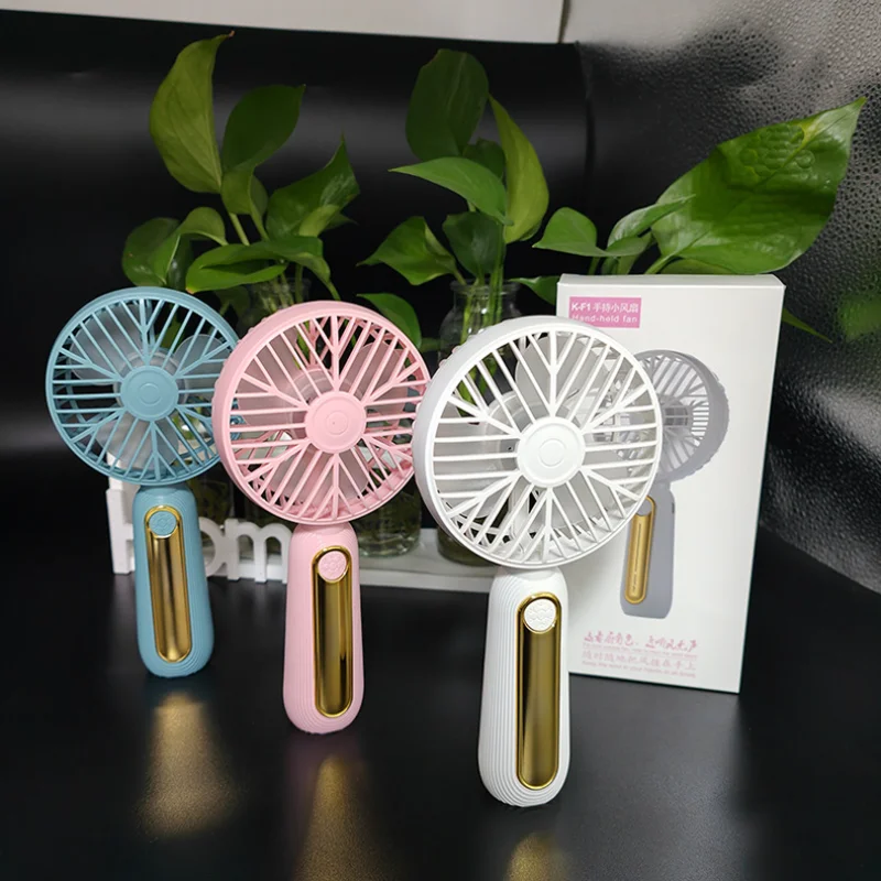 

New Hand-held Fan USB Charging Light Small Portable Electric Fan Mute Mini Pocket Charging Small Electric Fan Summer Supplies