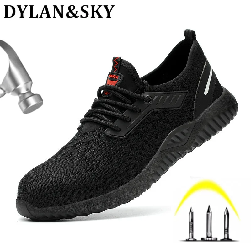 

Fashion New Summer Steel Toe Work Shoes for Men Puncture Proof Safety Shoes Man Light Industrial Casual Shoes Male