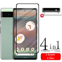 4 in 1 for google pixel 6a glass for google pixel 6a tempered glass full cover screen protector for google pixel 6a lens glass