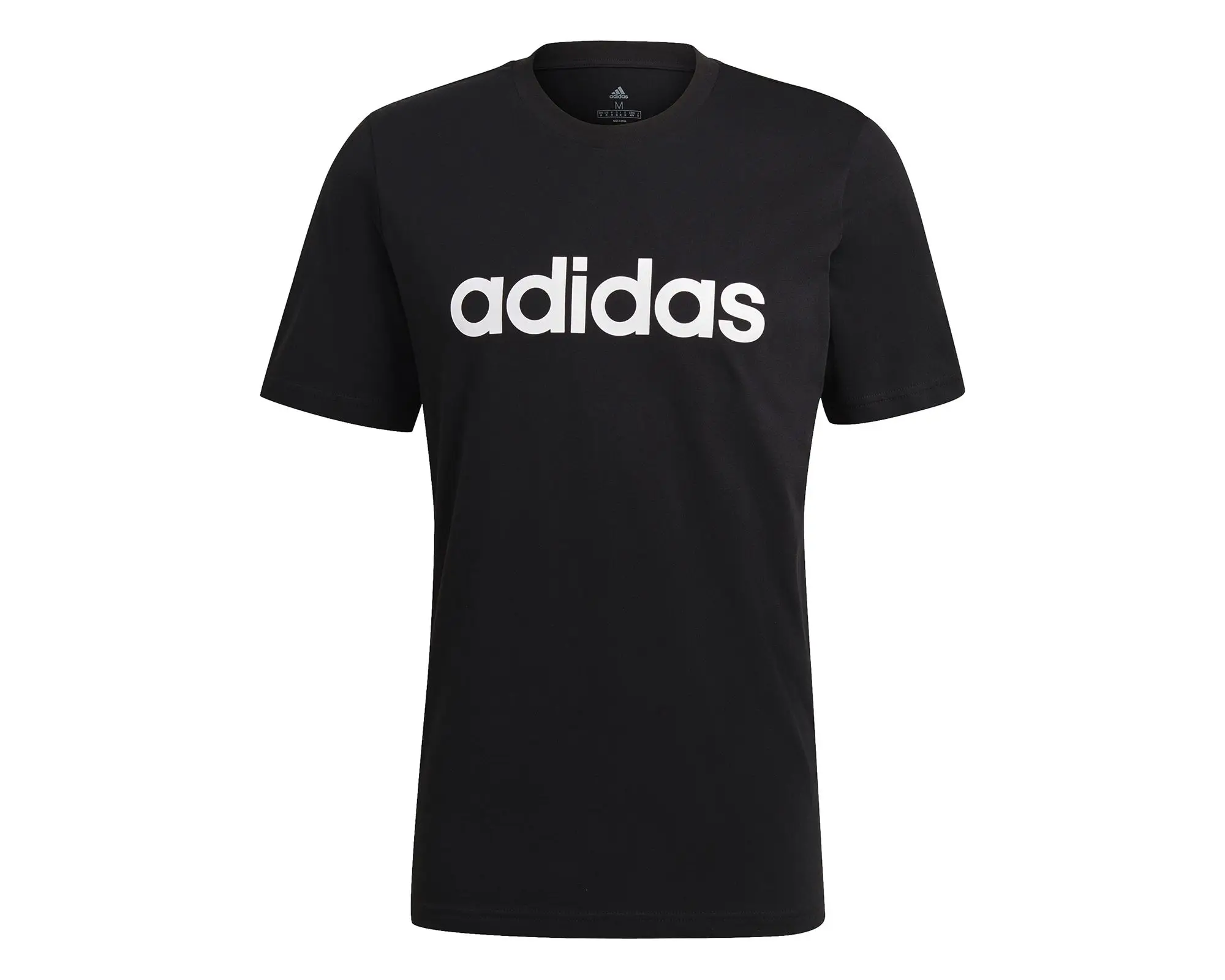 

Оригинальная мужская повседневная одежда Adidas, футболка черного цвета, Спортивная тренировочная Спортивная повседневная футболка M Lin