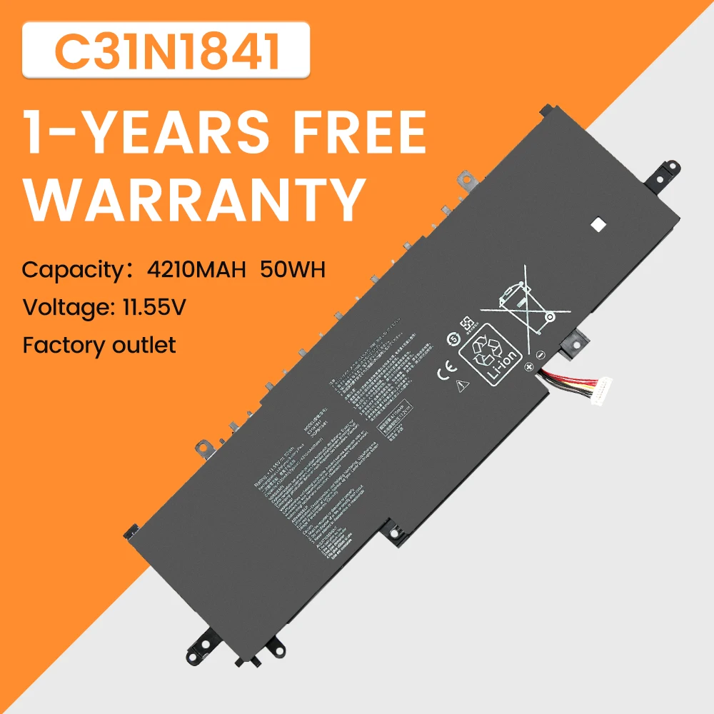 Аккумулятор C31N1841 0B200-03420200 для ASUS ZenBook 14 UX334FL UX434FL UX463FL UX434DA UX463FA UX334FL-0043B8565U 3ICP5/70/81