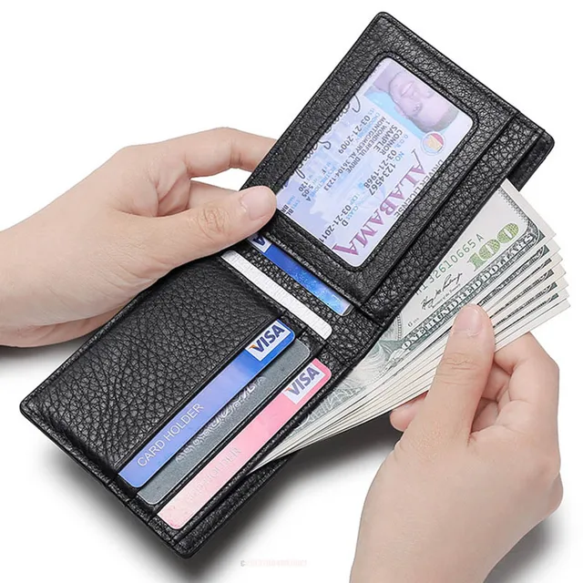 Minimalism Mini Wallet RFID Blocking Genuine Leather Wallet for Men and Women  Credit Card Holder Money Clip 4