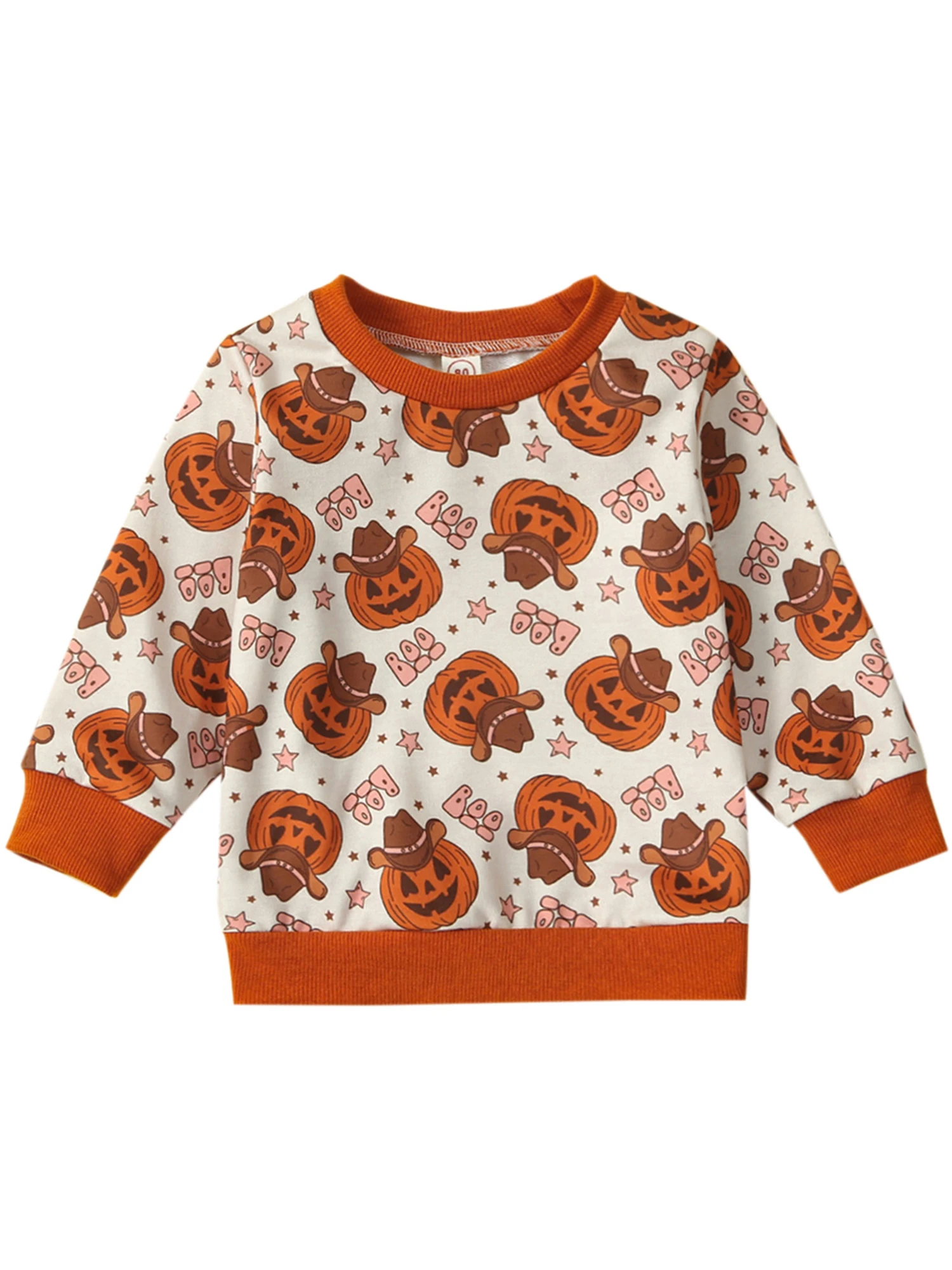 

Cute Infant Halloween Hoodies with Ghost and Bat Print Cozy Long Sleeve Toddler Sweatshirts for Boys and Girls