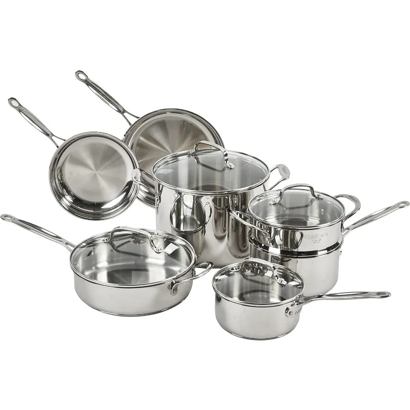 

Cuisinart 11-Piece Cookware Set Chef's Classic Stainless Steel Collection 77-11G