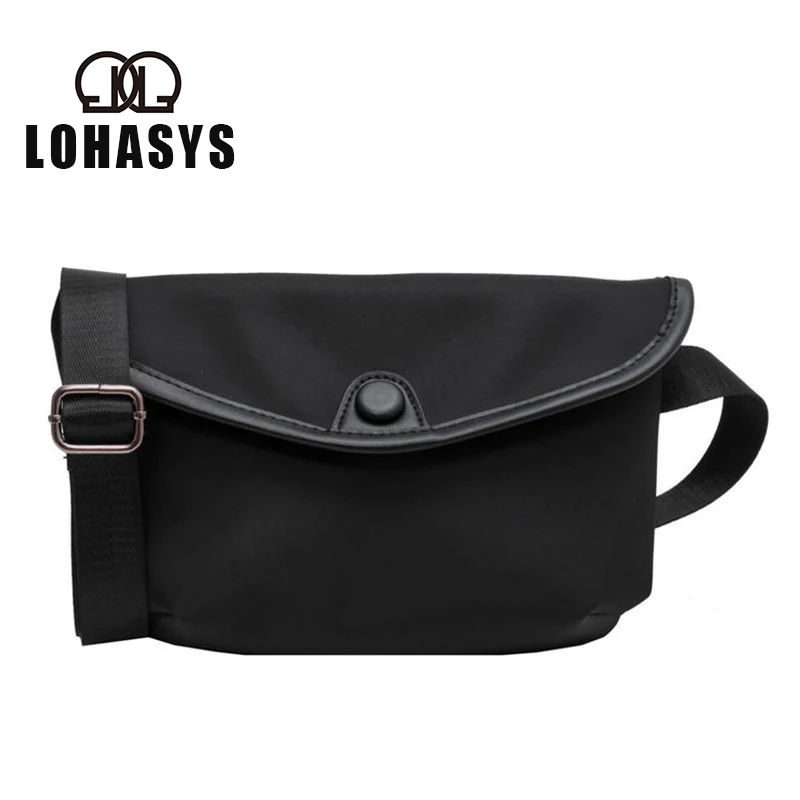 LOHASYS Multifunctional Waist Bag Belt Men  Pack Casual Phone Pouch Women Black More Pockets Small Male Waist Pack Unisex