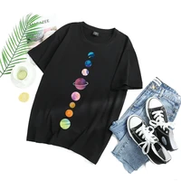 moon planet space print funny t shirt women 100 cotton loose casual tops summer short sleeve leisure tee xs 3xl 10 colour