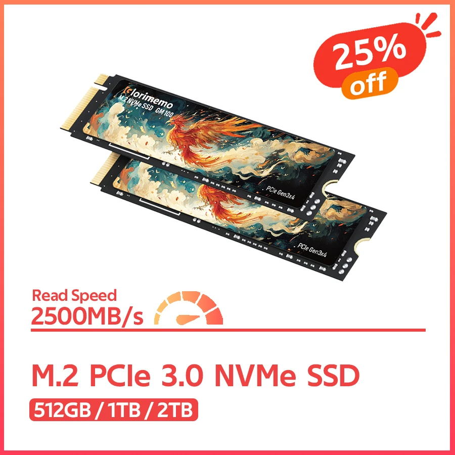 Внутренний твердотельный накопитель Glorimemo Gen3x4 M.2 NVMe PCIe 3.0 2280 128 ГБ-4 ТБ 3D TLC NAND Flash PCIE