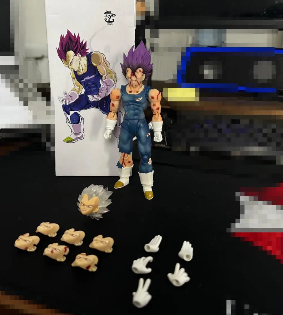 

Экшн-фигурка Kong Studio Dragon Ball SSj3 Vegete Vegeta Vegeto Vegetto, модель игрушек, битва, поврежденная кровавая роскошная версия