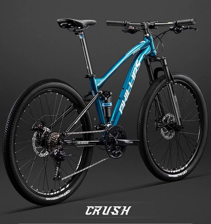 Горный велосипед с мягким хвостом и двойным амортизатором 24/26/27 дюйма