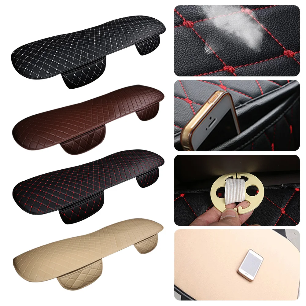 

Rear Car Seat Cover with Storage Pockets Non-Slip Breathable Auto Rear Bench Seat Cushion Pad Protector Car Interior Accessories