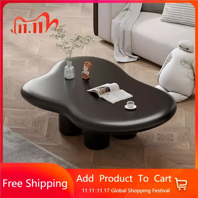 

White Cloud Coffee Table Design Irregular Creative Living Room Cute Balcony Tables Cream Style Series Comodino Bedroom Furniture