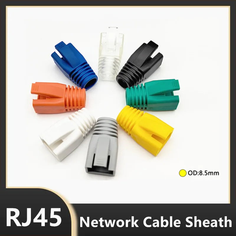 

RJ45 Sheath Cat6a Cat7 Caps Covers Network Ethernet Cable Connector Cat 7 Plug Protective Sleeve Multicolour Boots Color Bush