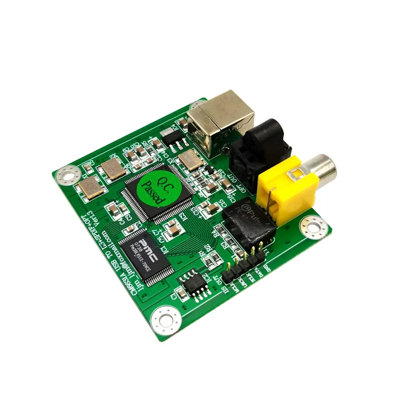 LUSYA Новый CM6631A USB к коаксиальному оптическому волокну SPDIF I2S конвертер ЦАП 24 бит 192