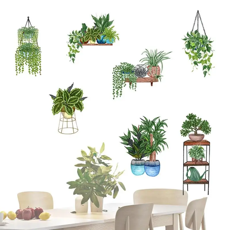 

Wall Sticker For Farmhouse 3D Green Leaves Removable Stickers Peel And Stick Poster For Home Decoration Plant Decals For Aisle