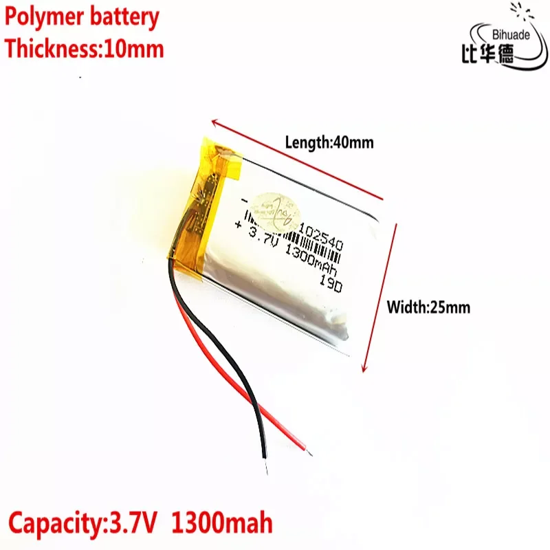 

Good Qulity Liter energy battery 3.7V,1300mAH 102540 Polymer lithium ion / Li-ion battery for tablet pc BANK,GPS,mp3,mp4