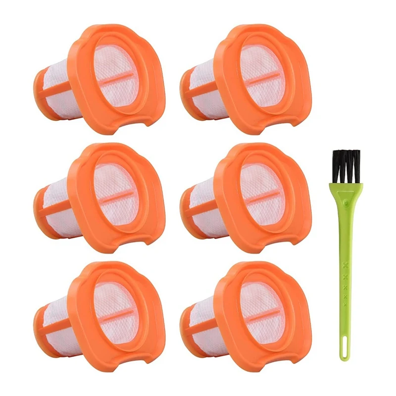 

6 шт., сменные детали для черных фильтров HHVKF10 HHVK320J61 HHVK515J00, аксессуары для ручных пылесосов