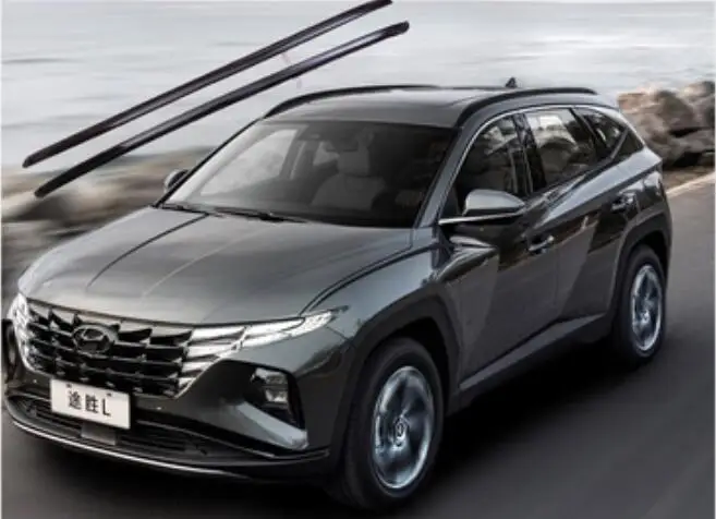 

Багажник на крышу для Hyundai Tucson 2021 2022 2023, рейки для багажника, верхняя поперечная рейка, стойка из глянцевого черного алюминиевого сплава