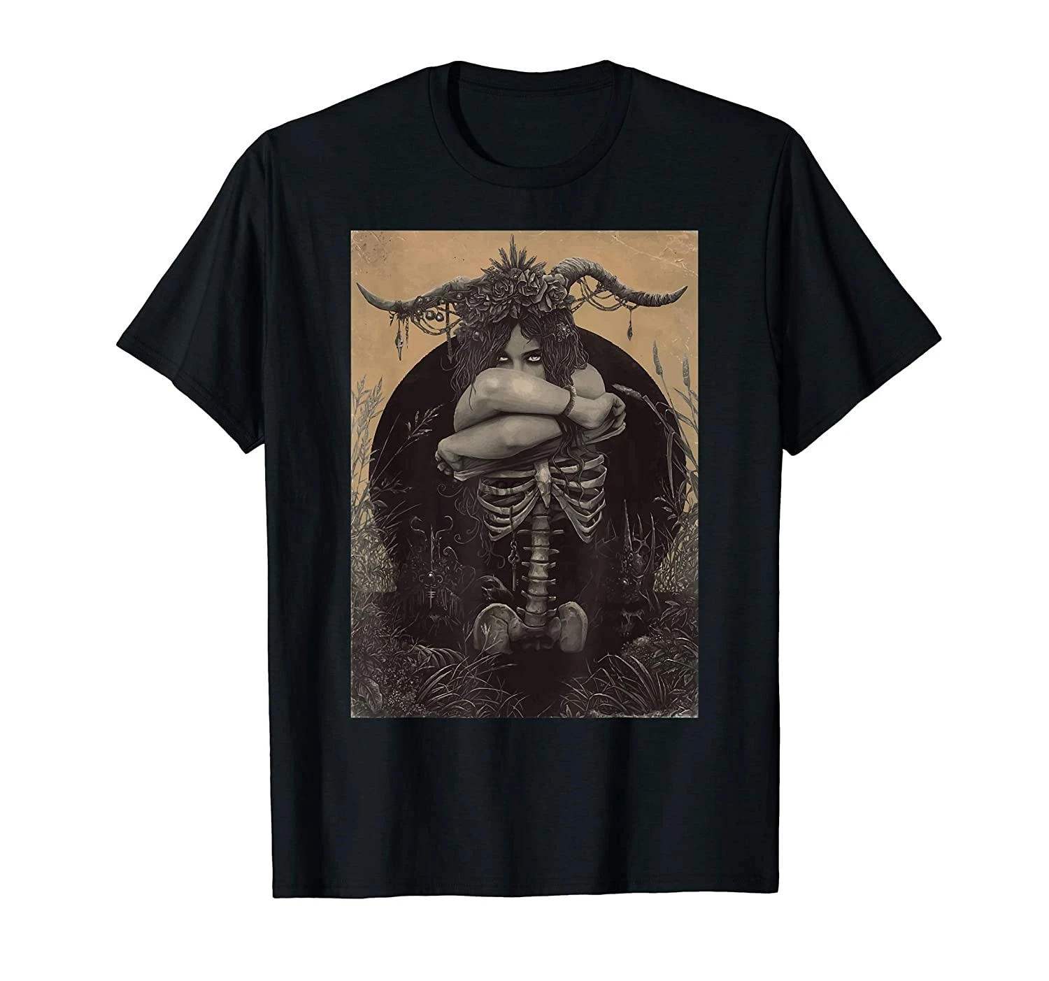

Occult Gothic Witchcraft Aesthetic Goth Emo Creepy Dark Art T-Shirt