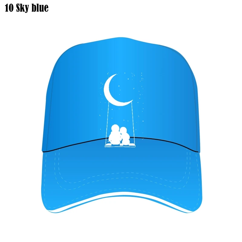 Кепка мужская с забавным принтом Луны, хлопок 100%, Повседневная летняя бейсболка с плоским козырьком, для улицы Кепка мужская с забавным принтом Луны, хлопок 100%, Повседневная летняя бейсболка с плоским козырьком, для улицы