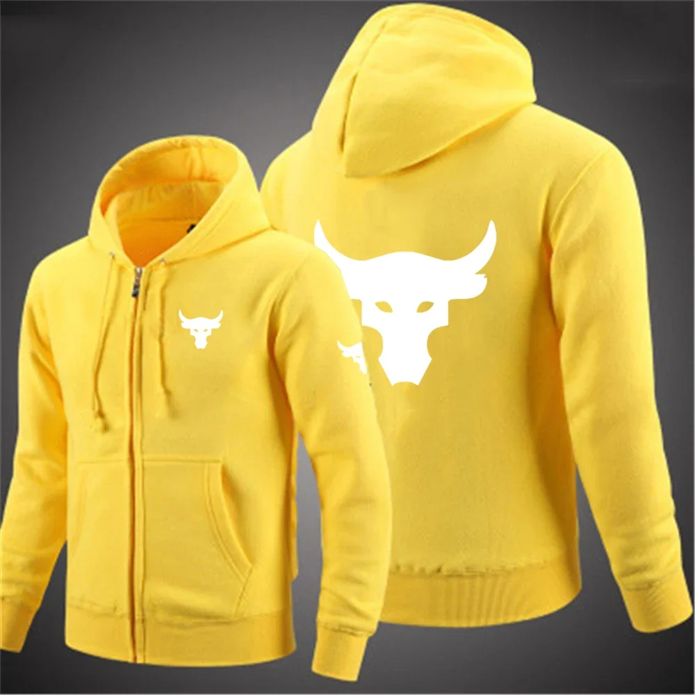 Мужская толстовка с капюшоном и принтом в виде татуировок на молнии