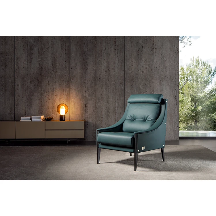 

Steel-land Soft living room occasional leisure chair apartment nordic hotel leather lounge chair